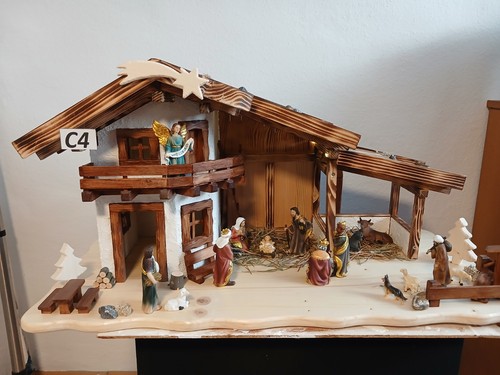 Weihnachtskrippe handgefertigt - weihnachtskrippe,