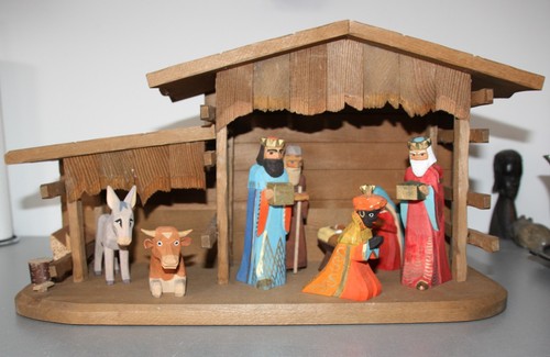 Weihnachtskrippe holzkrippe - ,