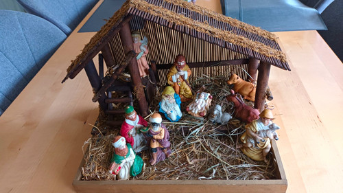 Weihnachtskrippe krippenstall - weihnachtskrippe,