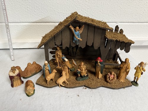 Weihnachtskrippe holzstall mit - weihnachtskrippe,