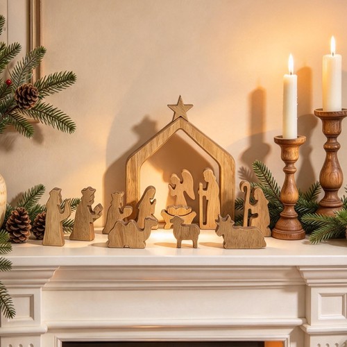 Weihnachtskrippe holz - weihnachtskrippe,