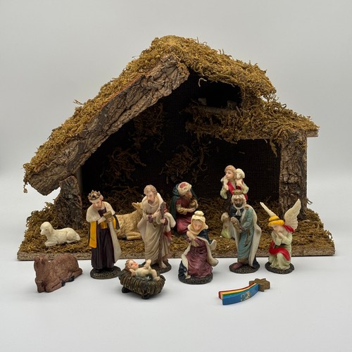 Weihnachtskrippe aus holz - weihnachtskrippe, mit