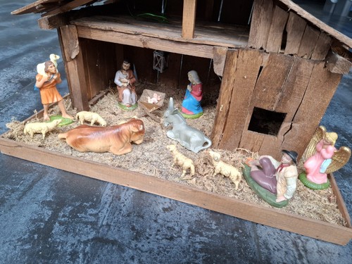 Alte weihnachtskrippe incl - weihnachtskrippe,