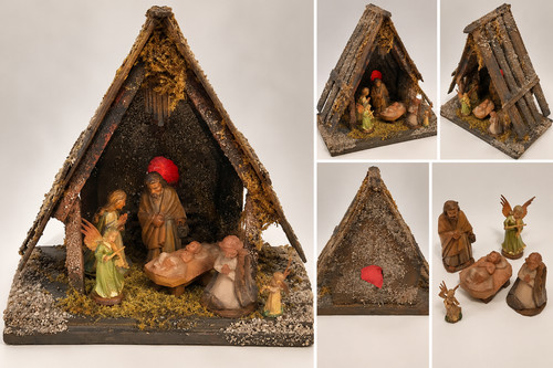 Vintage weihnachtskrippe aus - vintage,