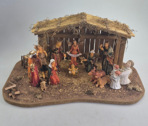 Große weihnachtskrippe mit - weihnachtskrippe,