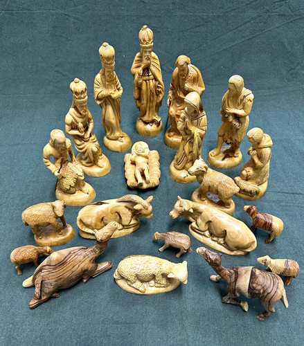 Krippenfiguren oliven holz - oliven,